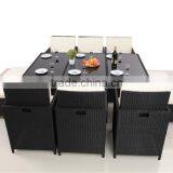Outdoor Garden Rattan Dining Table Set thumbnail-4