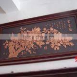 Bronze Flower Relief Sculpture Wall Decor thumbnail-1
