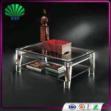 European Style Acrylic Furniture Coffee Table Plexiglass End Table With Clear Lucite Legs thumbnail-3