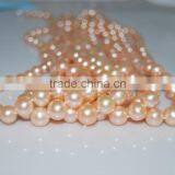 Pretty 3-4mm Pink Freshwater Pearl Necklace 925 Sterling Silver Clasp thumbnail-1