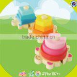 Wholesale Kids Geometry Wooden Blocks Game Fashion Children Wooden Blocks Game Best Sale Baby Stacking Toy W13E063 thumbnail-4