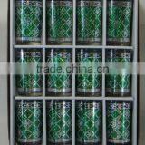 GH308 12pcs Glass Drinking Set With Bronzing Deco thumbnail-1