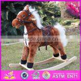 Hot Sale Funny Wooden Rocking Horse Best Kids' Wooden Rocking Horse Toy, Cheap Wooden Rocking Horse W16D066 thumbnail-2