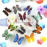 Promotion Gift Children Toy Refrigerator Fridge Butterfly Magnet,DIY Glow Colorful 3d Butterfly Stickers thumbnail-2
