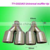 High Quality Auto Part Stainless Steel 304 Universal Double Exhaust Tip thumbnail-3
