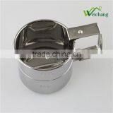 WCTS071A Stainless Steel 3-Cup Flour Sifter With Lid and Bottom Cover thumbnail-2