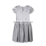 Peony Kids Party Frocks Designs Dress Gril Dresses With Silver Printed Polka Dots HSD5475 thumbnail-6
