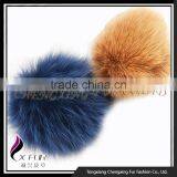 CX-A-05B Colourful Cute Promotional Fox Fur Ball Keychain thumbnail-3