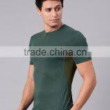 Men Green Solid Custom Color Round Neck T-Shirt Customize Mens Sports Bodybuild Tops Pure Polyester Always Fresh Running Tee thumbnail-3