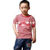 Byval Kids t Shirt Printing Custom Kids Clothing Tshirts Boys Short Sleeve Striped t Shirts Wholesale thumbnail-5