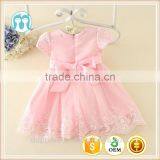 Lace Dress Fabric Summer Princess Children Girls Dress With Pink thumbnail-2