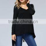 Fashion Blouse Back Lace Design Long Sleeve Korean Blouse For Wholesale 2017 thumbnail-4
