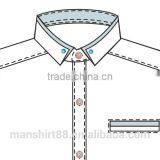 Custom Model Long Sleeve Turn up Collar Bespoke Man Shirt thumbnail-2
