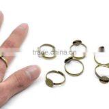 Adjustable Antique Bronze Ring Base Blank Glue-on 18.3mm Ring Setting thumbnail-3