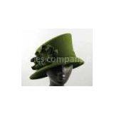 Elegant Fashion Custom Winter Ladies Wool Felt Hats With Blocked Felt Flower Trim thumbnail-1