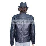 BIKER LEATHER JACKET WITH FOUR FLAP CHEST POCKET thumbnail-2