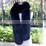 YR478 Top Quality Genuine Fox Fur Luxury Long Boa Scarf thumbnail-1