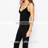New Design Sexy Stretch Knit Metallic Jumpsuits For Ladies thumbnail-3