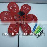 DIY Painting Your Own Flower Pinwheel for Kids With Color Markers