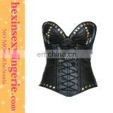 Paypal Accept Make Black Open Cup Leather Corset thumbnail-1