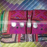 BANJARA KUTCHI EMBROIDERY ETHNIC PATCHWORK VINTAGE HANDMADE ATS MIRROR TRIBAL RARE BAG