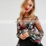 2017 Popular Fashion Embroidery Flower Dress Making Lace Fabric HX-014 thumbnail-4