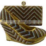 Ladies Italian Shoe and Bag/ Wedding Wedge Shoe Bags thumbnail-4