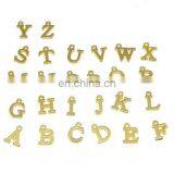 Personalized Choose Capital Tiny Mini Gold Alphabet Charm For Promotion
