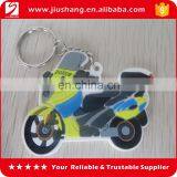 High Quality 3d Raised Logo Mini Moto Shaped Pvc Keychain thumbnail-1
