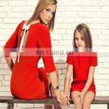 family matching clothes Back Bowknot Mini Dress mom and daughter dress mama hija mom and daughter matching clothes