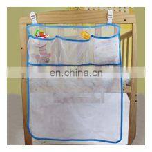 Multifunction Baby Bed Crib Storage Bag Organizer Mesh Large Capacity Bed Hanging Storage Bag Newborn Toy Diaper Hanging thumbnail-2
