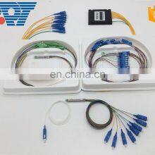 1X4 1x16 1 8 sc Upc Apc Gpon Fiber Optic Plc Splitter With Connector Manufacture Price