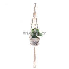 K&B Wholesale Indoor Adjustable Cotton Rope Wall Artificial Plant Flower Pot Holder Hanger Garden Hanging Baskets thumbnail-4