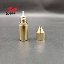 PET 10ml Gold Plated Vape Bottle Anti-theft E-liquid Plastic Childproof Oil Ink Squeeze Bottle Tip Lid 10ml 30ml 50ml Liquid Juice Eye Dropper Bottle thumbnail-3
