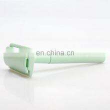 Natural Shaving Customized Green Double Edge Womens Safety Shave Razors For Gift thumbnail-5