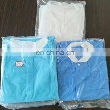 Blue Disposable Polypropylene Lab Coat Visitor Coat With Pockets for Scrubs Medical Supply thumbnail-3