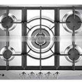 good disign five burner stainless steel gas hob