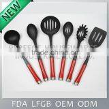 6PCS S/S+PP HANDLE NYLON KITCHEN TOOL SET, RED & HEAVY & BRIGHT TOOLS