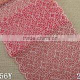 Factory Fashion Stock Cheap Pink 21.5cm Nylon Double Side Embroidery Woman Clothes Ace Fabric thumbnail-2