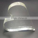 Custom Clear Desktop Heart Shaped Solid Acrylic Paper Weight Block,crystal Glass Heart-shape Desktop Decoration thumbnail-3