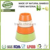 FDA passed 4 size natural bamboo fiber pet bowl with non stain steel bowl, bamboo fiber pet dog feeder pot