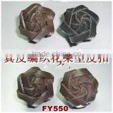 Rose Shape Leather Button thumbnail-2