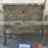 Side Storage Antique Wood Carved Cabinet thumbnail-1