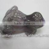 Mixed Gemstone Carved Animals Amethyst Carved Frog thumbnail-1