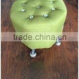 Round Wooden and Fabirc Sofa Ottoman Footstool Chiar Home Furniture