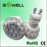 Gu10 5w LED Spot Bulb Lighting, 85-265V 3030SMD 5pcs 50*H55mm Aluminum+plastic LED Spot Lamps
