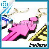Promotional Cute Keychains,pink People Shape Rubber Keychains Wholesale