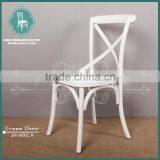 Rent Event Wood Cross Back Chair With Cover thumbnail-2