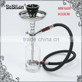 All glass art mini tralvell hookah with black/red/yellow/blue vivid color