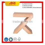 Small Oiled Oak Stool European Style thumbnail-1